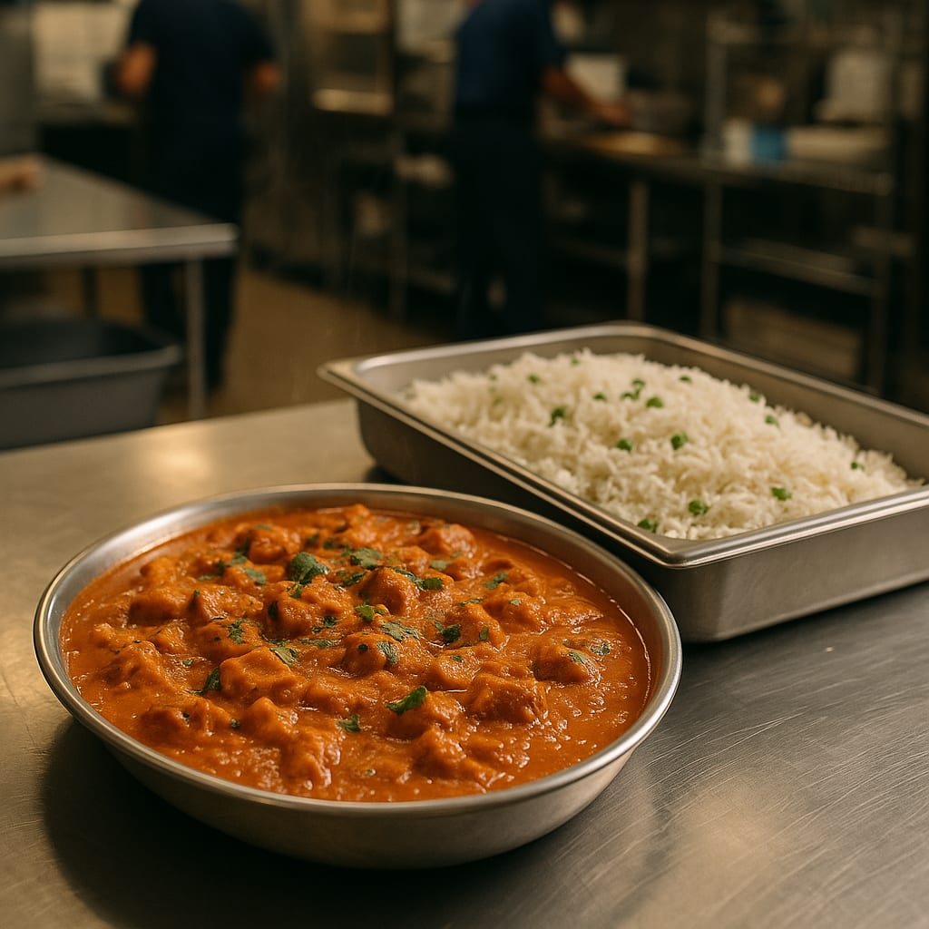 Chicken Tikka Masala — basmati rice and fresh cilantro