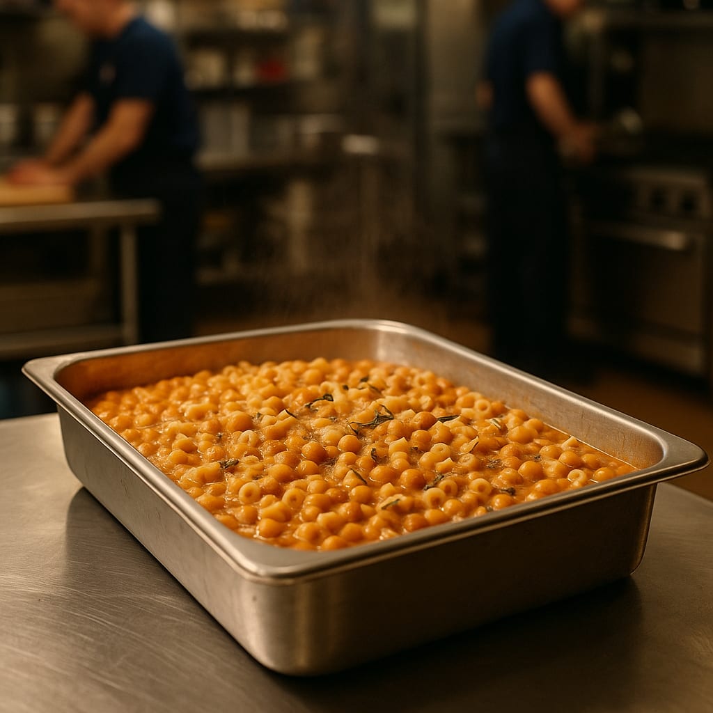Pasta e Ceci (Pasta with Chickpeas) — ditalini pasta and rosemary