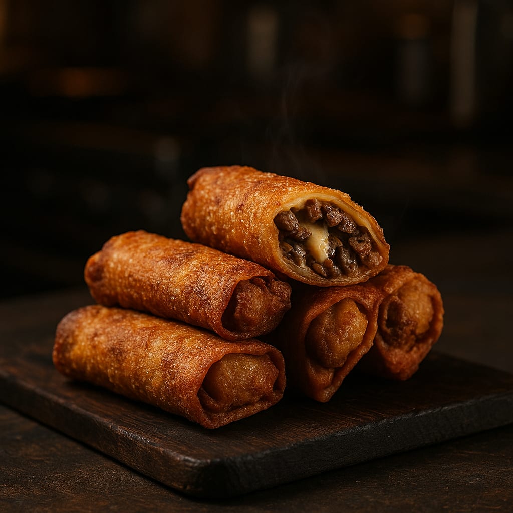 Philly Cheesesteak Egg Rolls — crunchy handhelds for watch night
