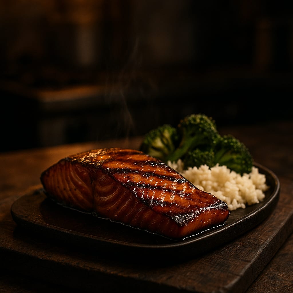 Teriyaki Salmon — glazed salmon, grill-first cleanup