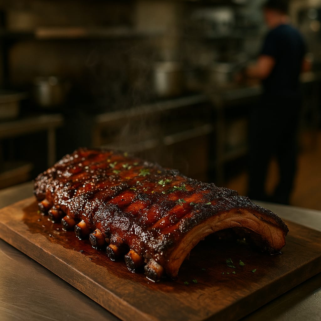 Molasses Bourbon Pork Ribs — st. louis pork ribs