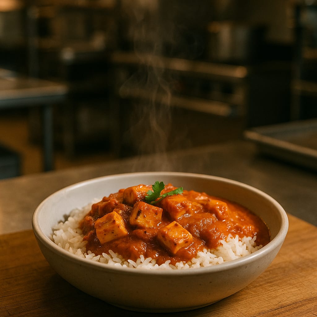 Paneer Tikka Masala Bowls — seared paneer in a creamy tomato masala sauce over basmati rice