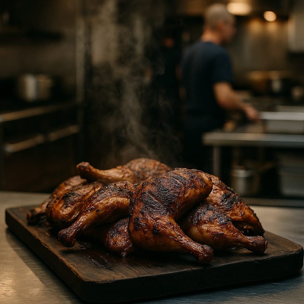 Pellet Smoked Chicken Quarters — chicken leg quarters