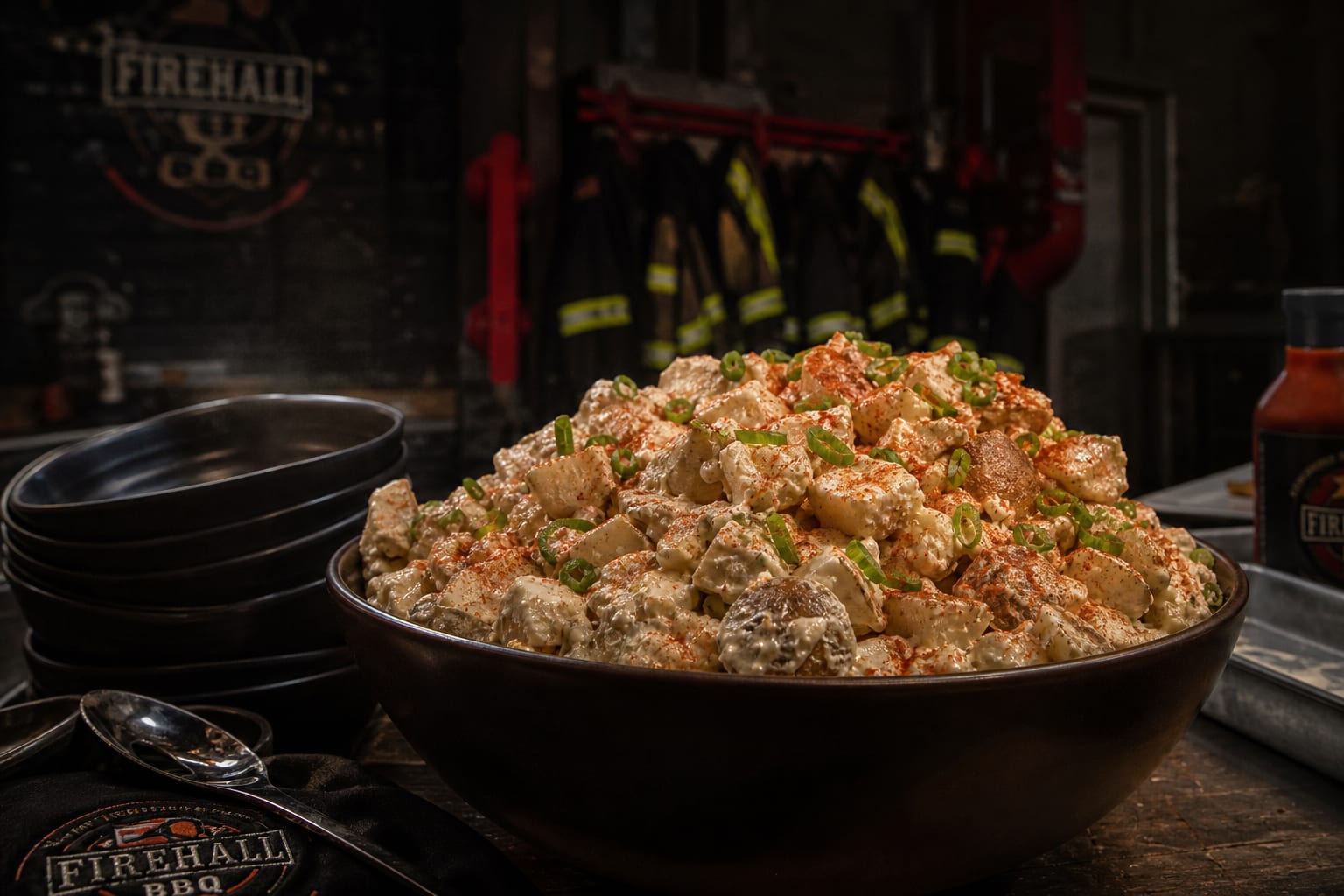 Smoked Potato Salad Tray — yukon gold potatoes, celery, red onion, dill pickles, and fresh dill